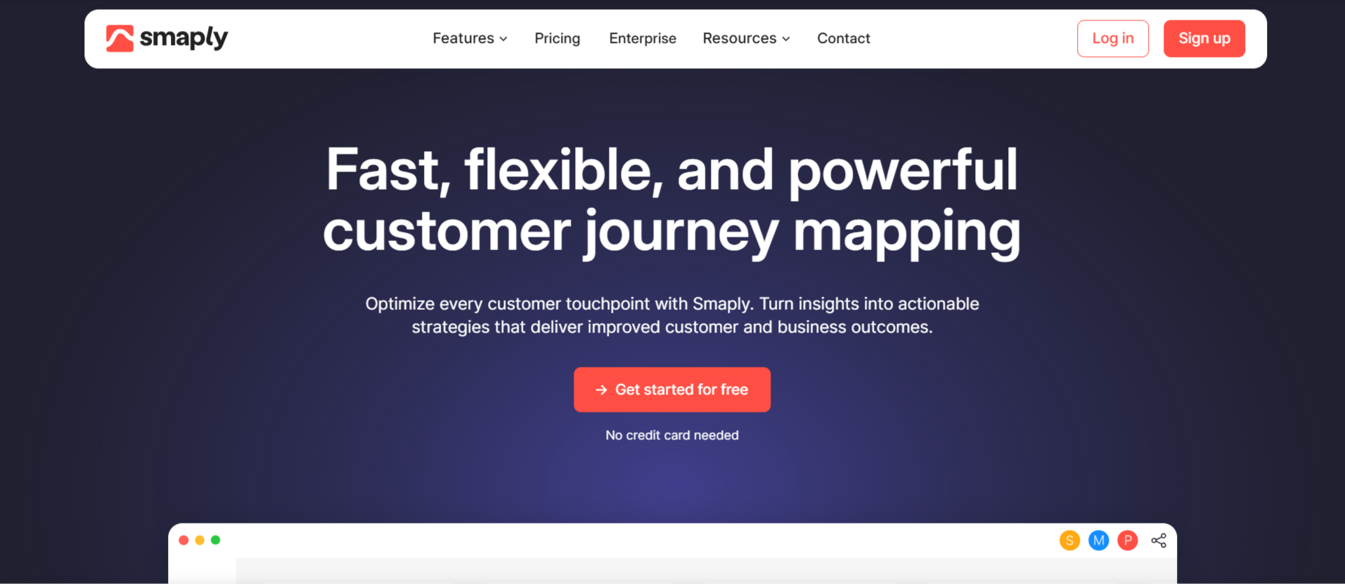 Smaply landing page