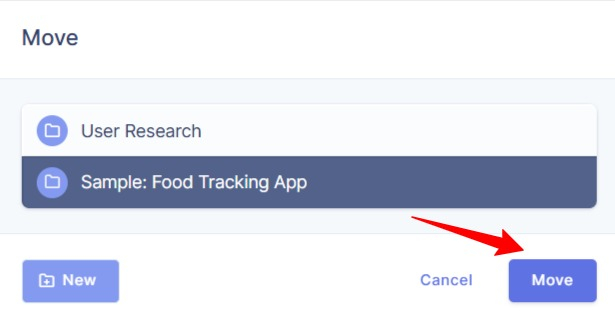 Select the group you want to move your persona in