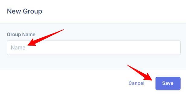 Add the name of the group 