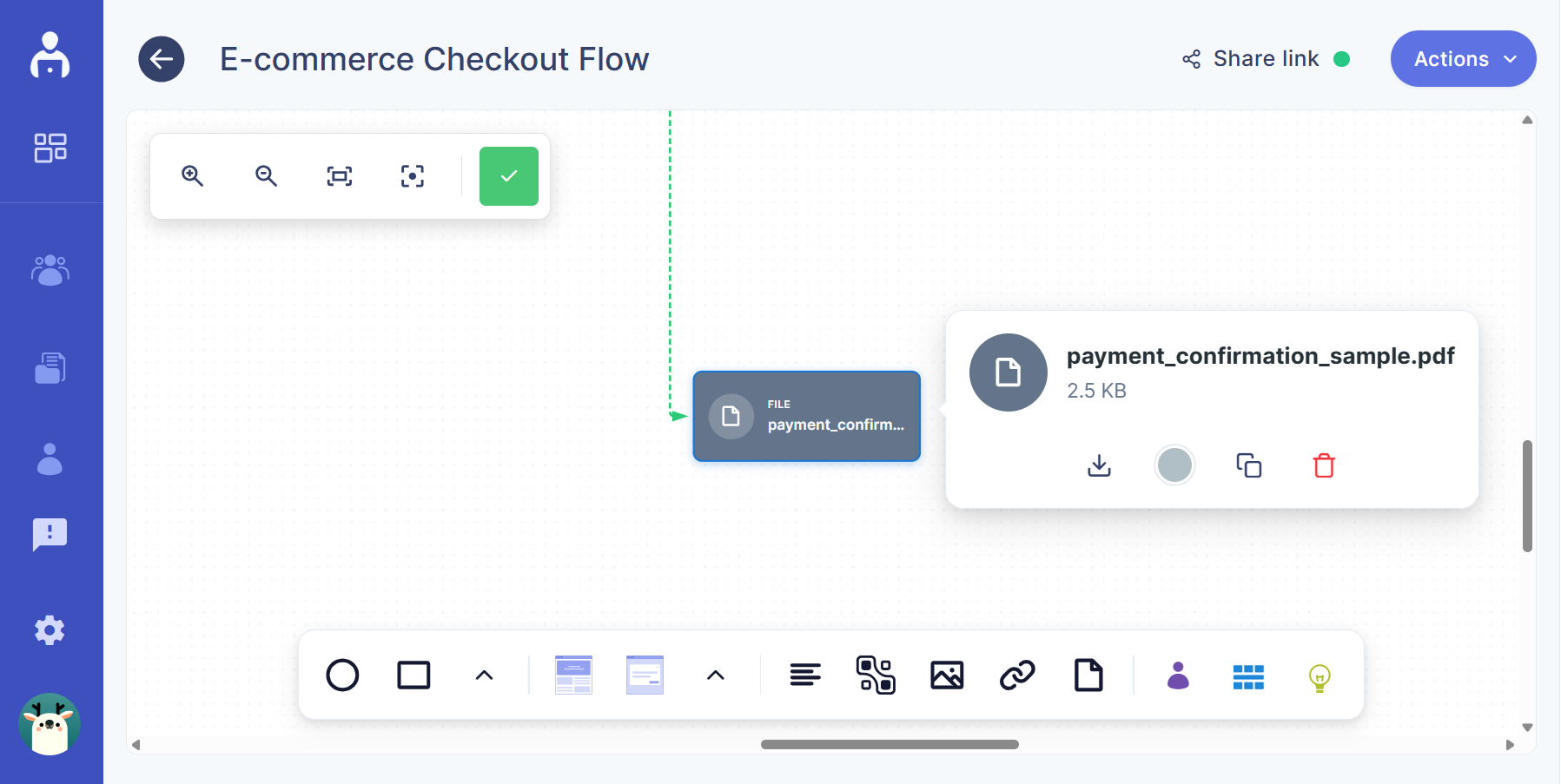File node on the canvas