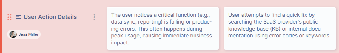 Text lane in the journey map