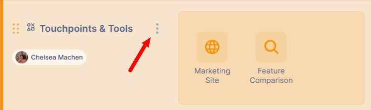 View of three-dot (⋮) menu on the lane