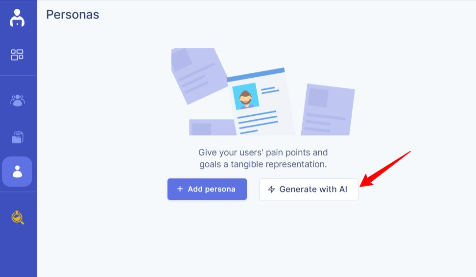 Generate persona template with AI