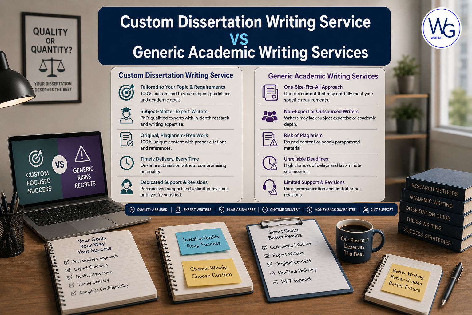 Custom Dissertation Writing Service vs Generic Academic Writing Services