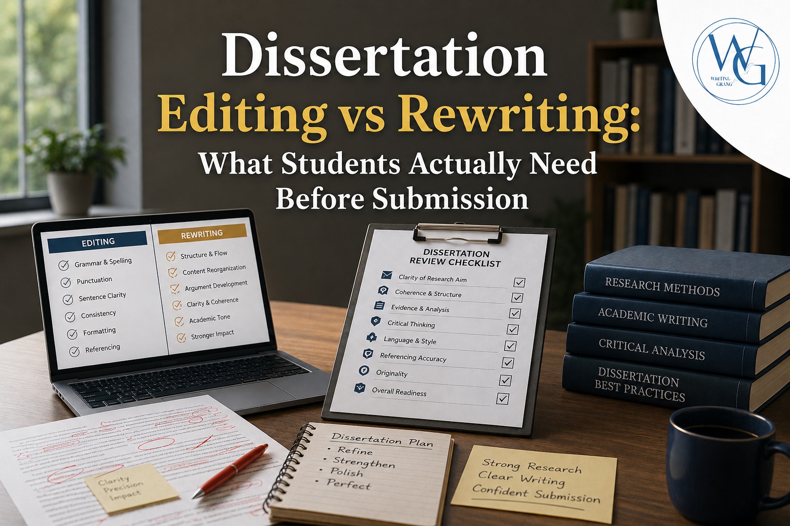 Dissertation Editing vs Rewriting: What Students Actually Need Before Submission