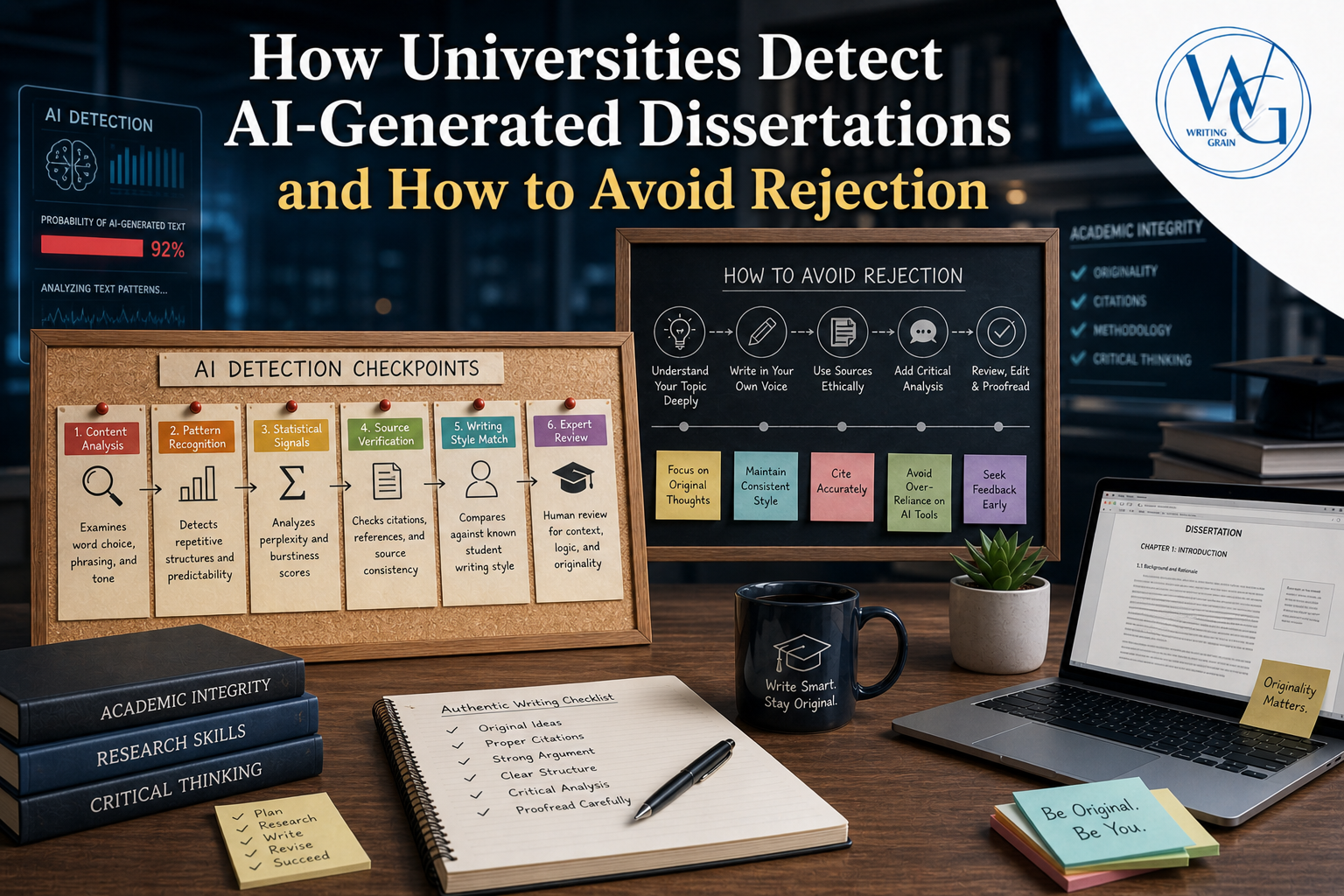 How Universities Detect AI-Generated Dissertations and How to Avoid Rejection
