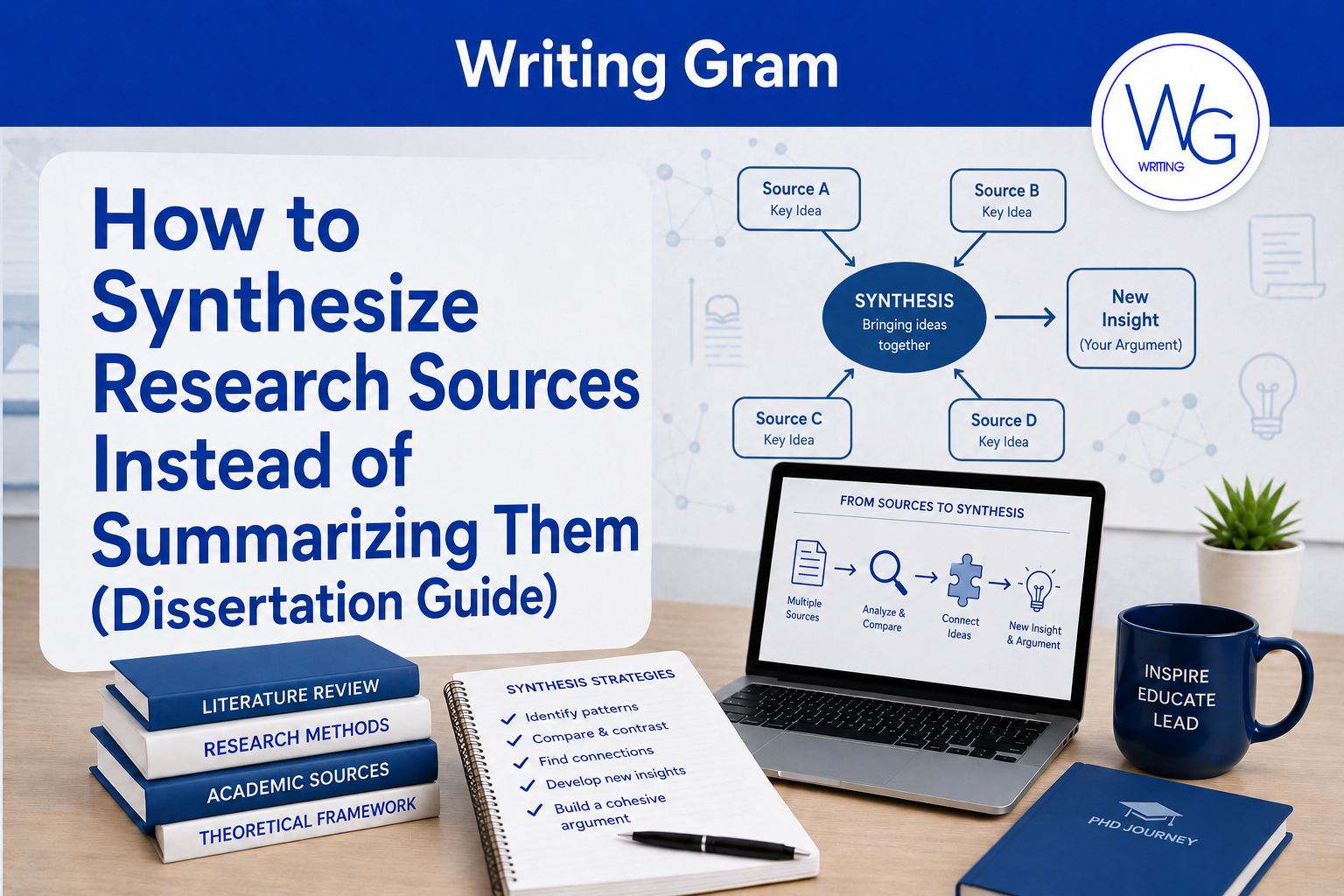How to Synthesize Research Sources Instead of Summarizing Them (Dissertation Guide)