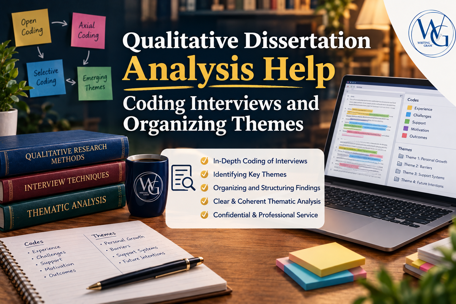Qualitative Dissertation Analysis Help Coding Interviews and Organizing Themes