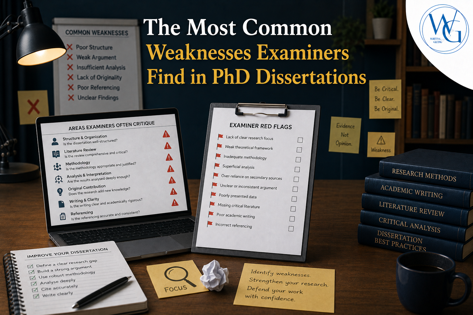 The Most Common Weaknesses Examiners Find in PhD Dissertations