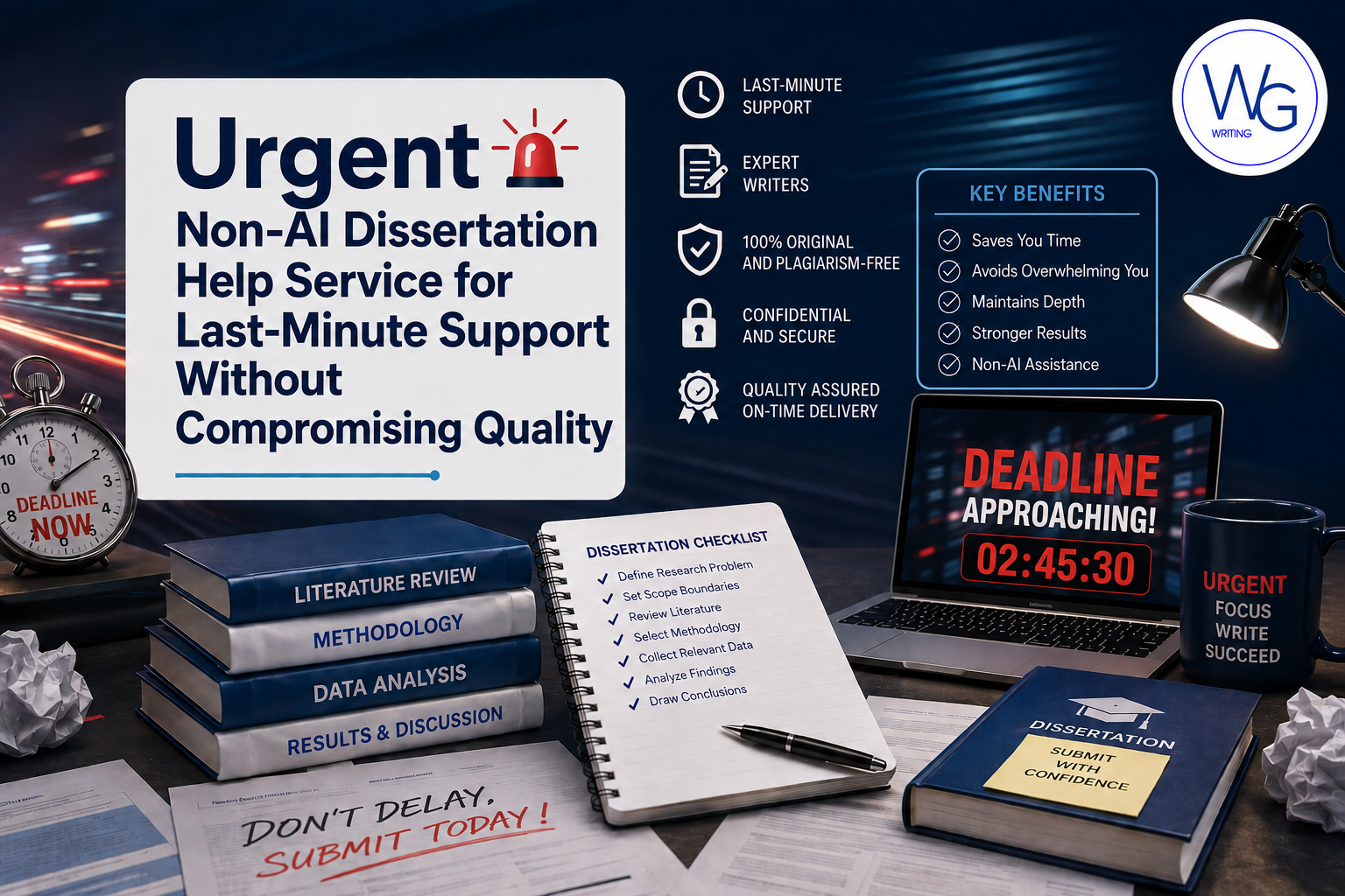 Urgent Non-AI Dissertation Help Service for Last-Minute Support Without Compromising Quality