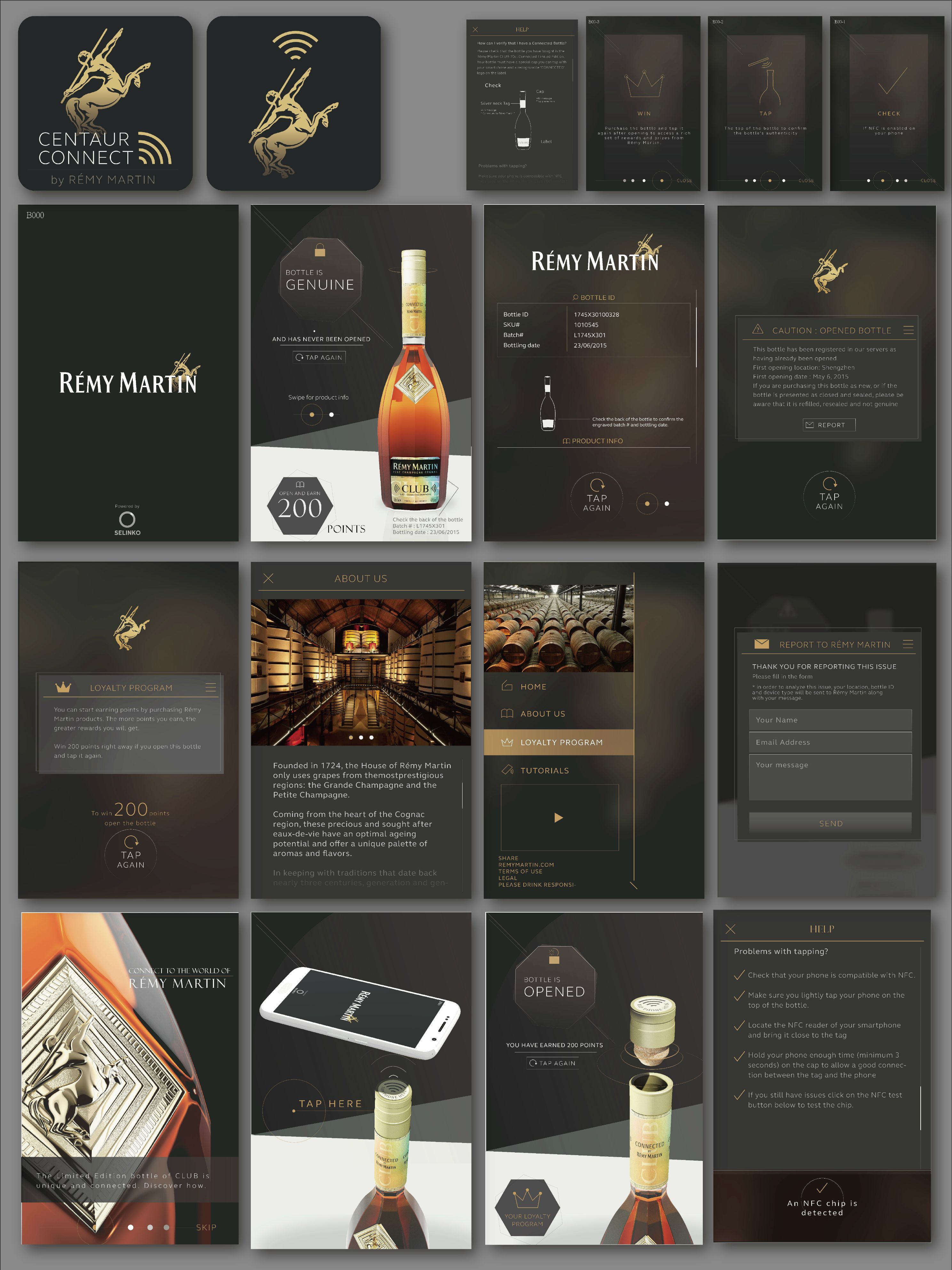 Selinko & Remy Martin APP UI Design