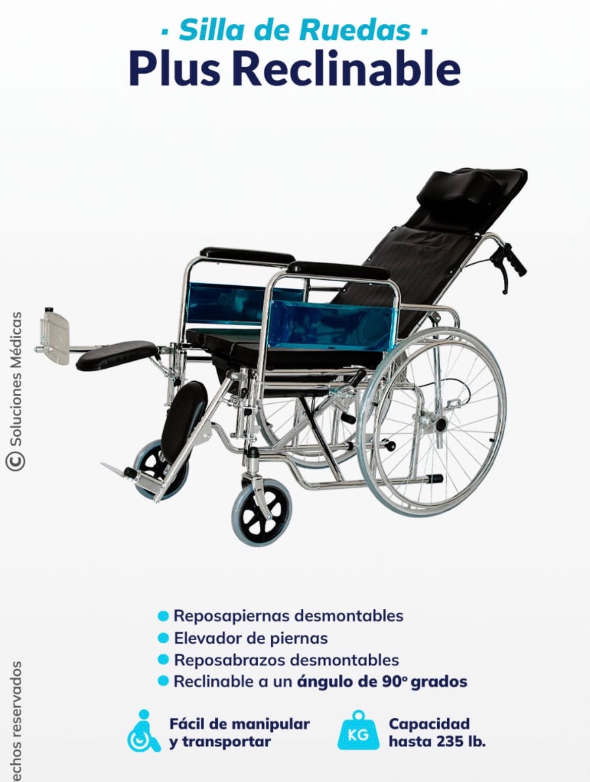 Silla fe Ruedas Reclinable