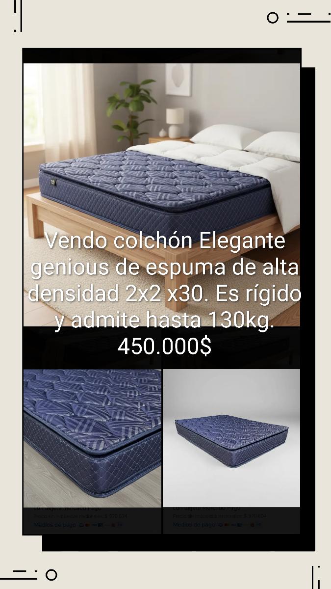 colchón de espuma de alta densidad. 2x2