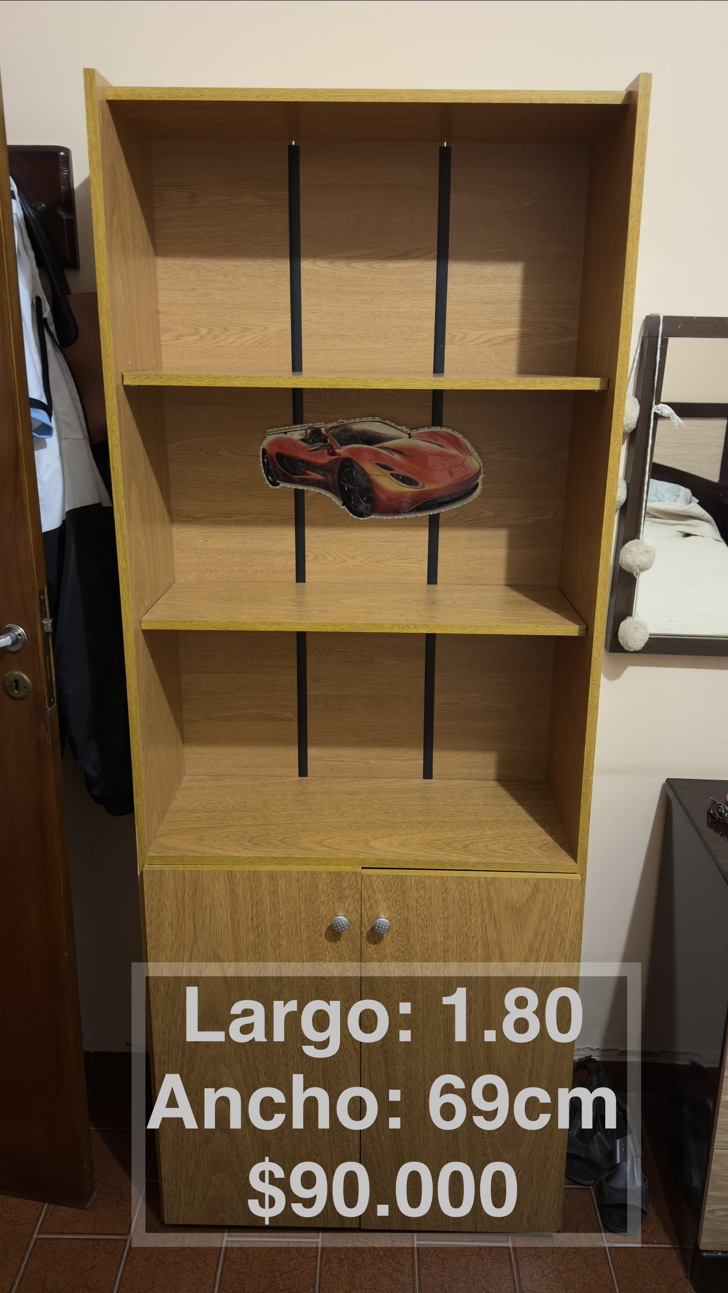 Vendo biblioteca melamina (medidas en la foto)
