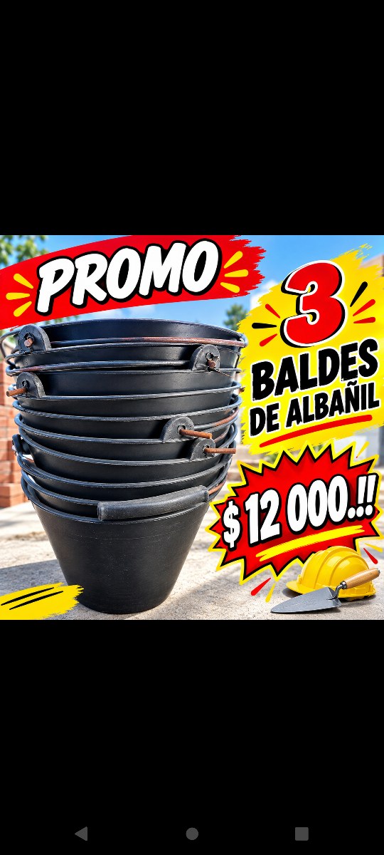 baldes de albañil plasticos