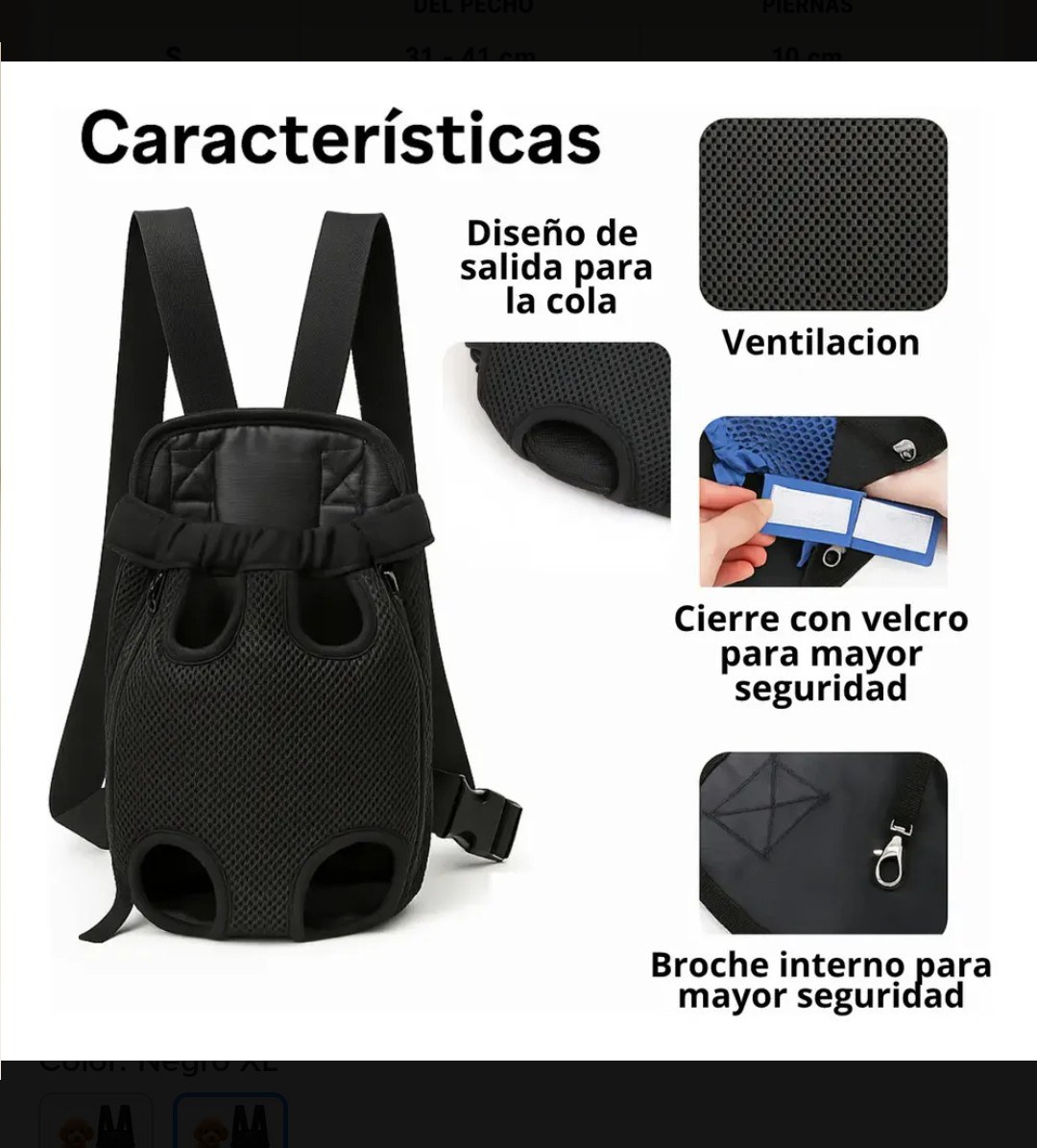 talle S, nuevo, color negro.