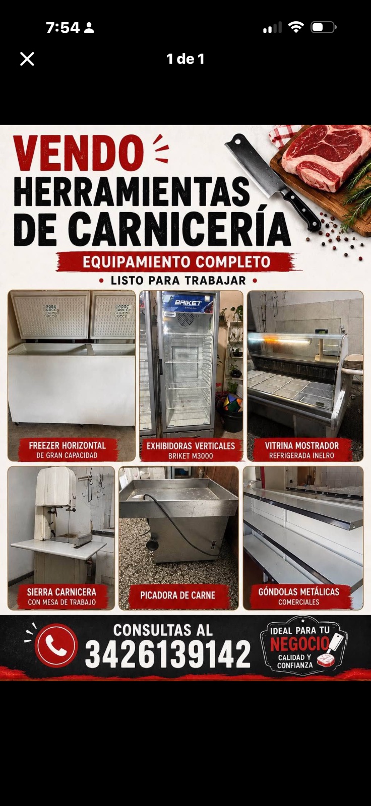 Vendo !!! Herramientas carnicería