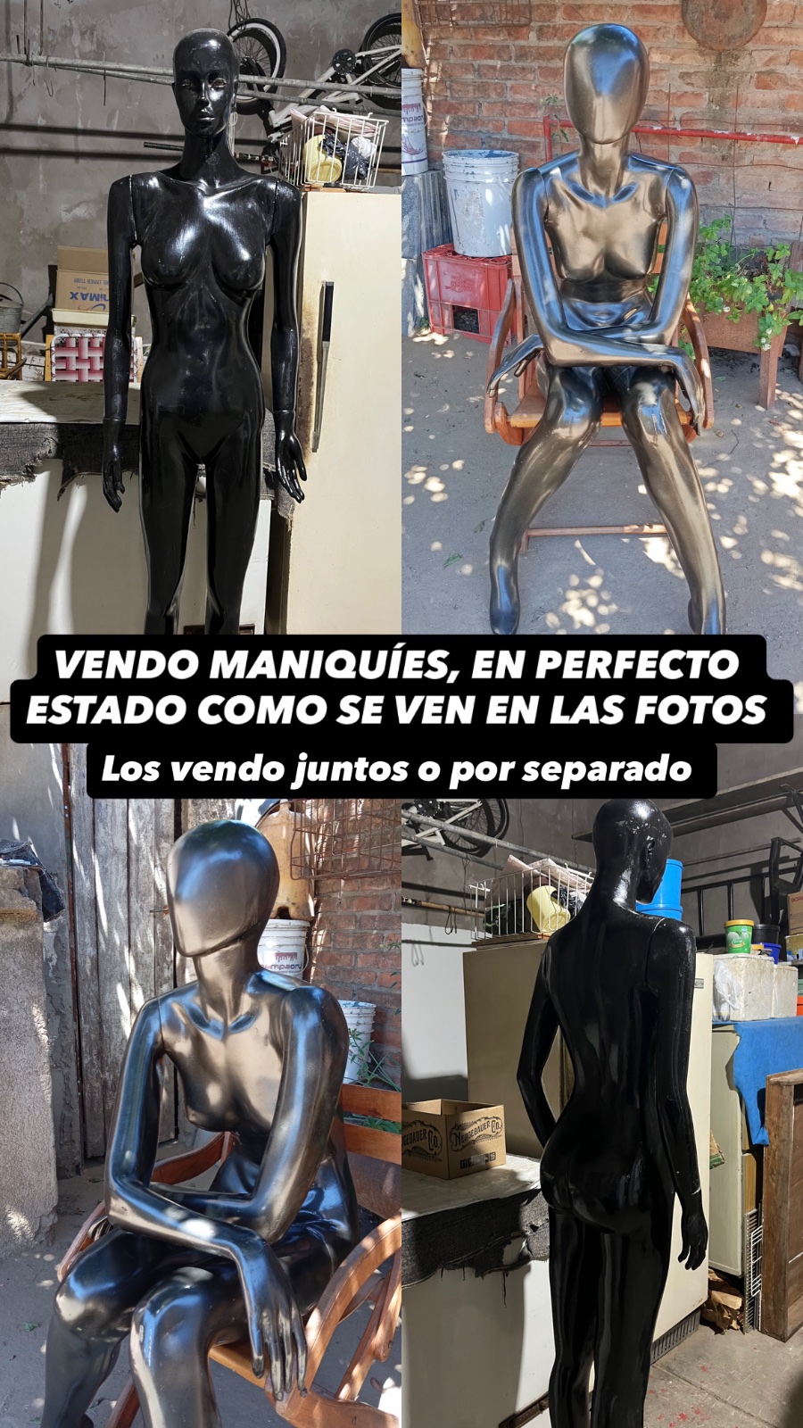 Vendo maniquíes de fibra mujer