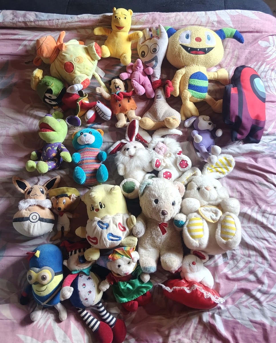 Lote de peluches 20 en total que van desde los 10 CM de altos hasta 30