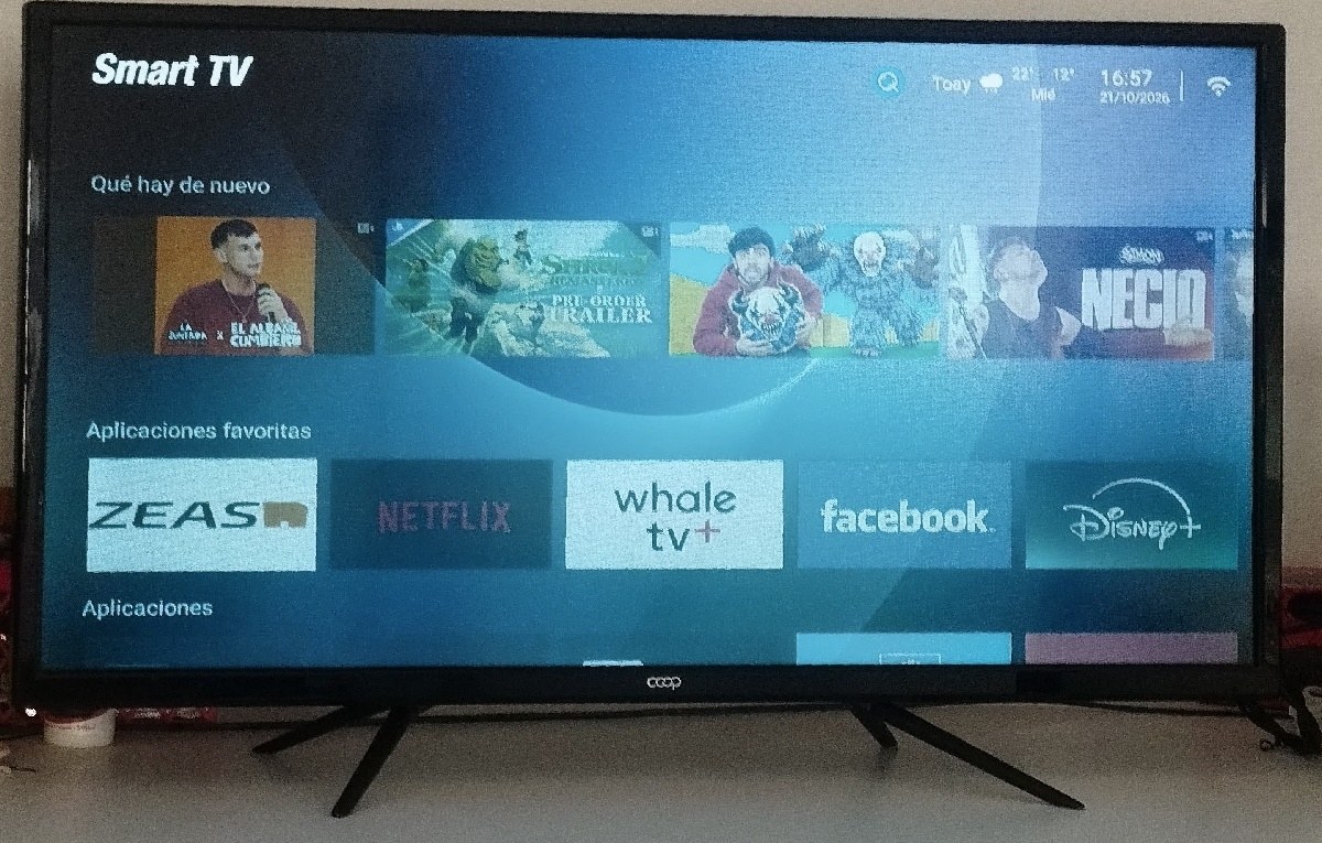 TV LED 32" Coop HD (+ Control Remoto y Patas)