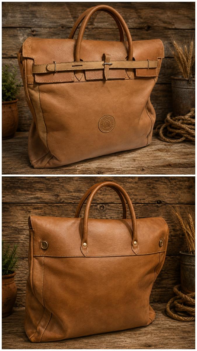 👜Bolso grande de cuero. 👜Marca Rossi y Caruso. Artesanos en cuero.👜60