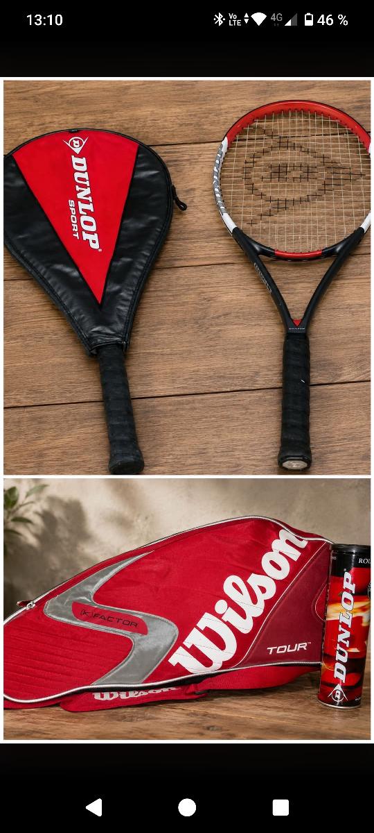 🎒Bolso Raquetero Wilson.🎒 Excelente estado.🎒 💲60.000🏸Raqueta DUNLOP.🏸