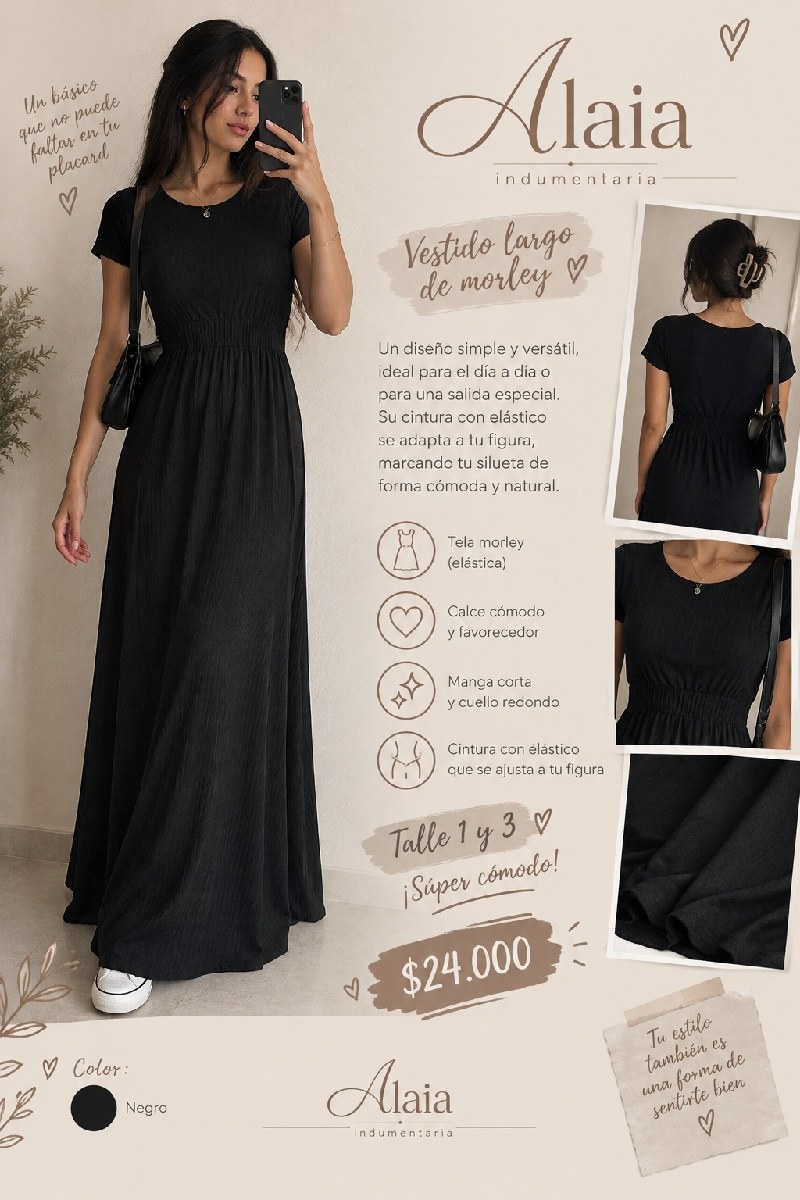 Vestido Negro largo 🖤