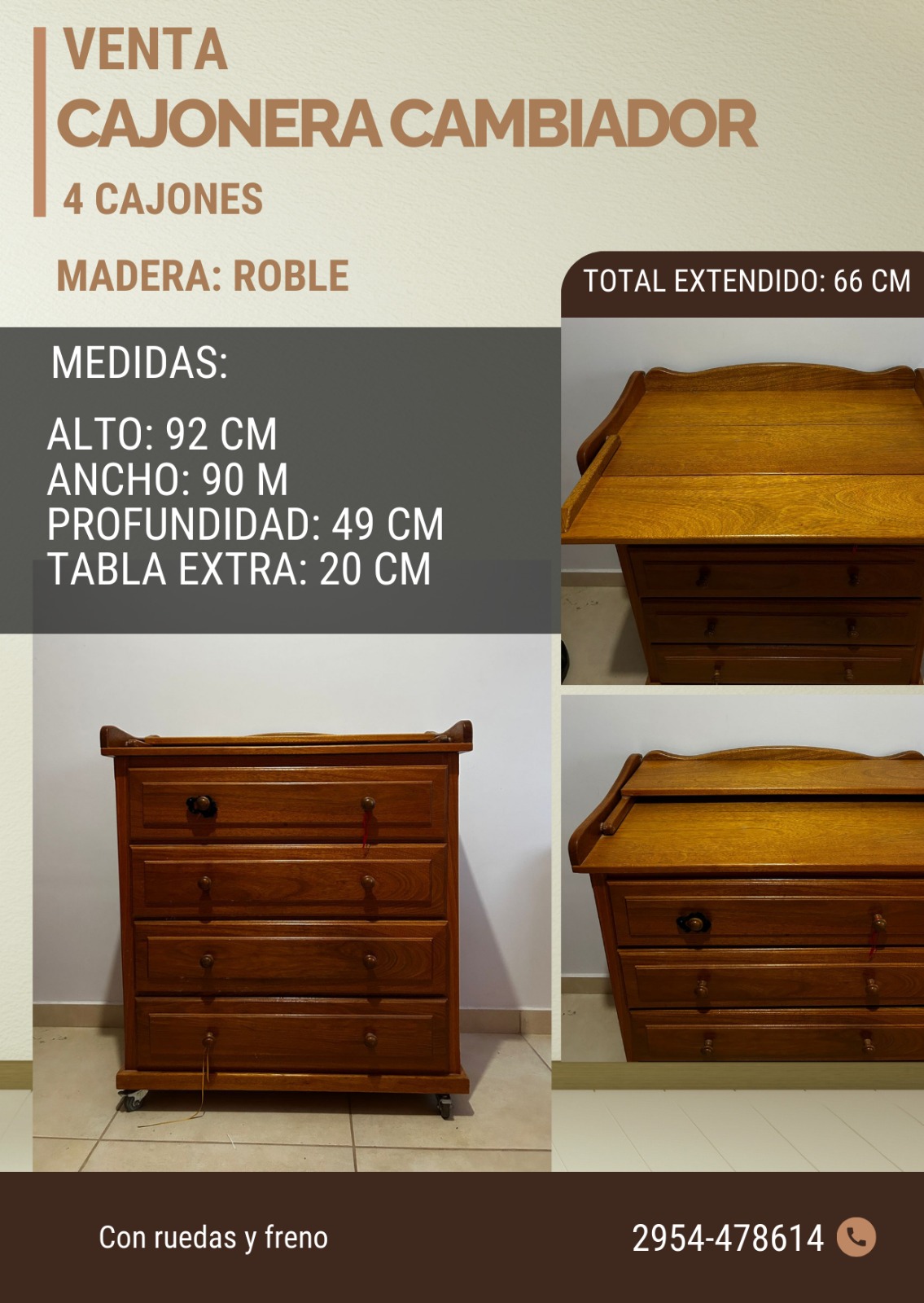 Cómoda cambiador