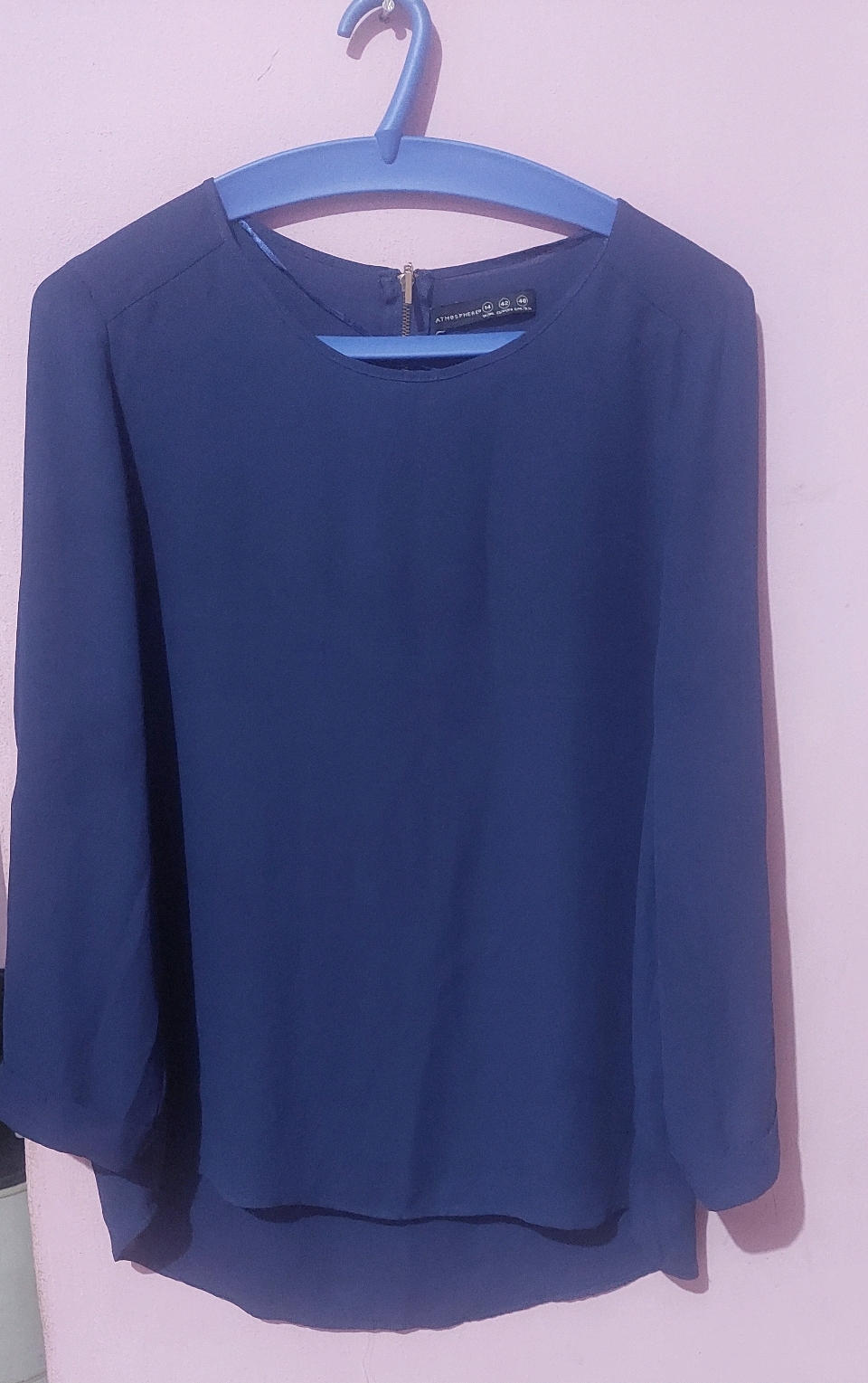 Blue chiffon blouse
