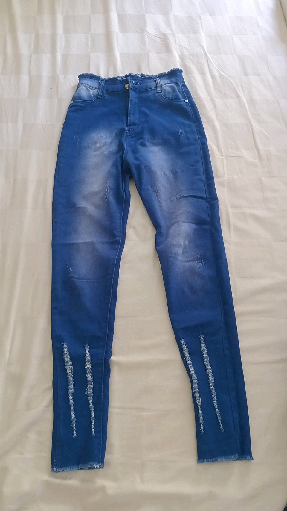 Navy blue skinny jeans