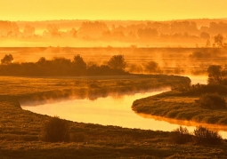 Biebrza in the flames of the setting sun