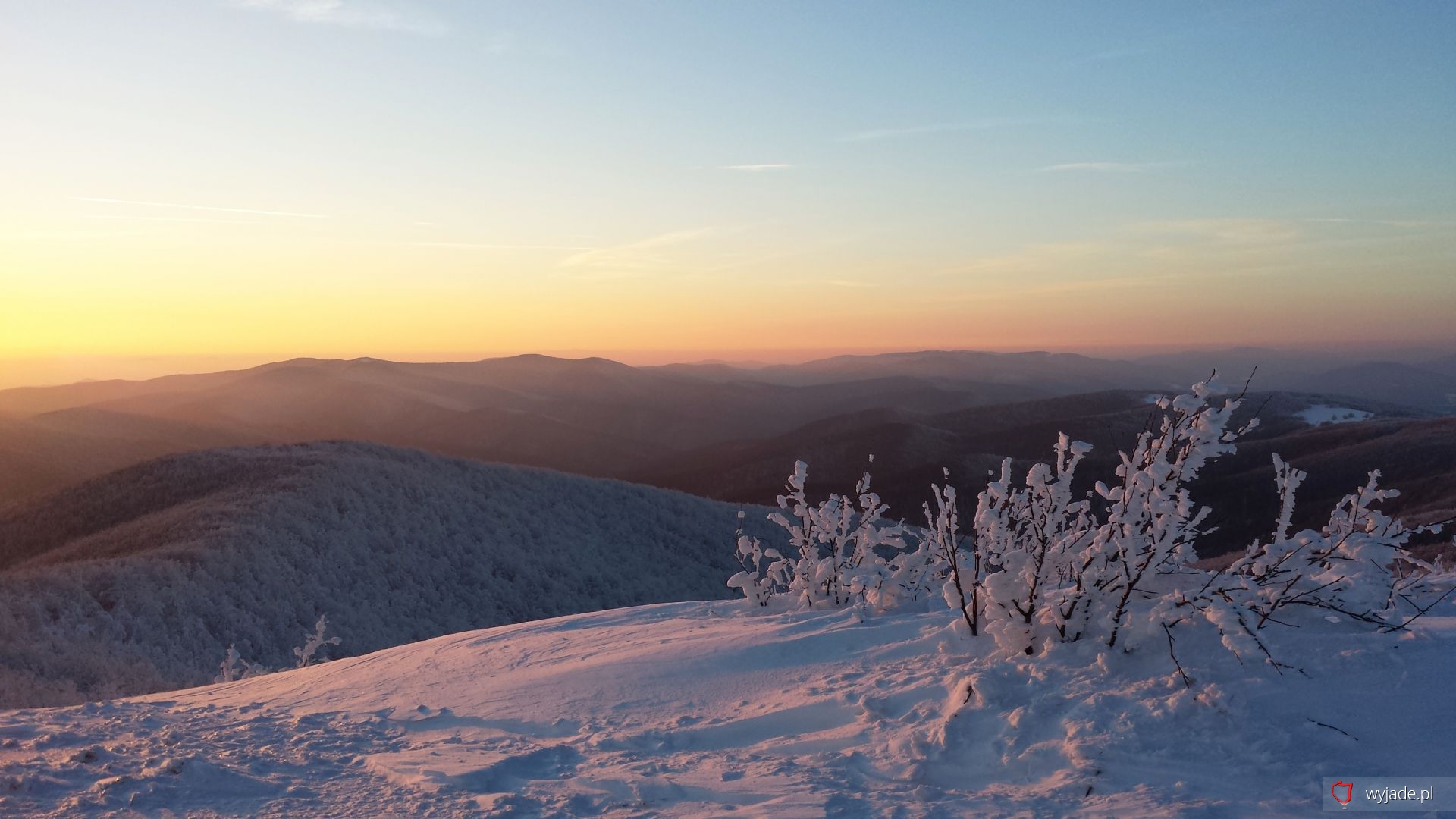 February sunset from Mała Rawka