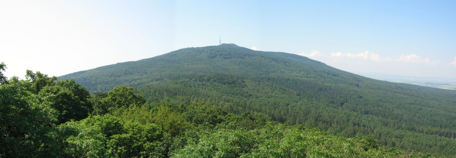 View on Ślęza from the tower on Wieżyca