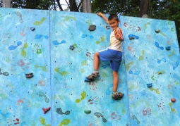 climbing wall at the playground
