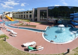 Panorama of outdoor pools
