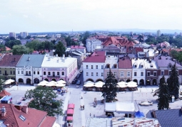 Krośnieński rynek z Wieży-Dzwonnicy