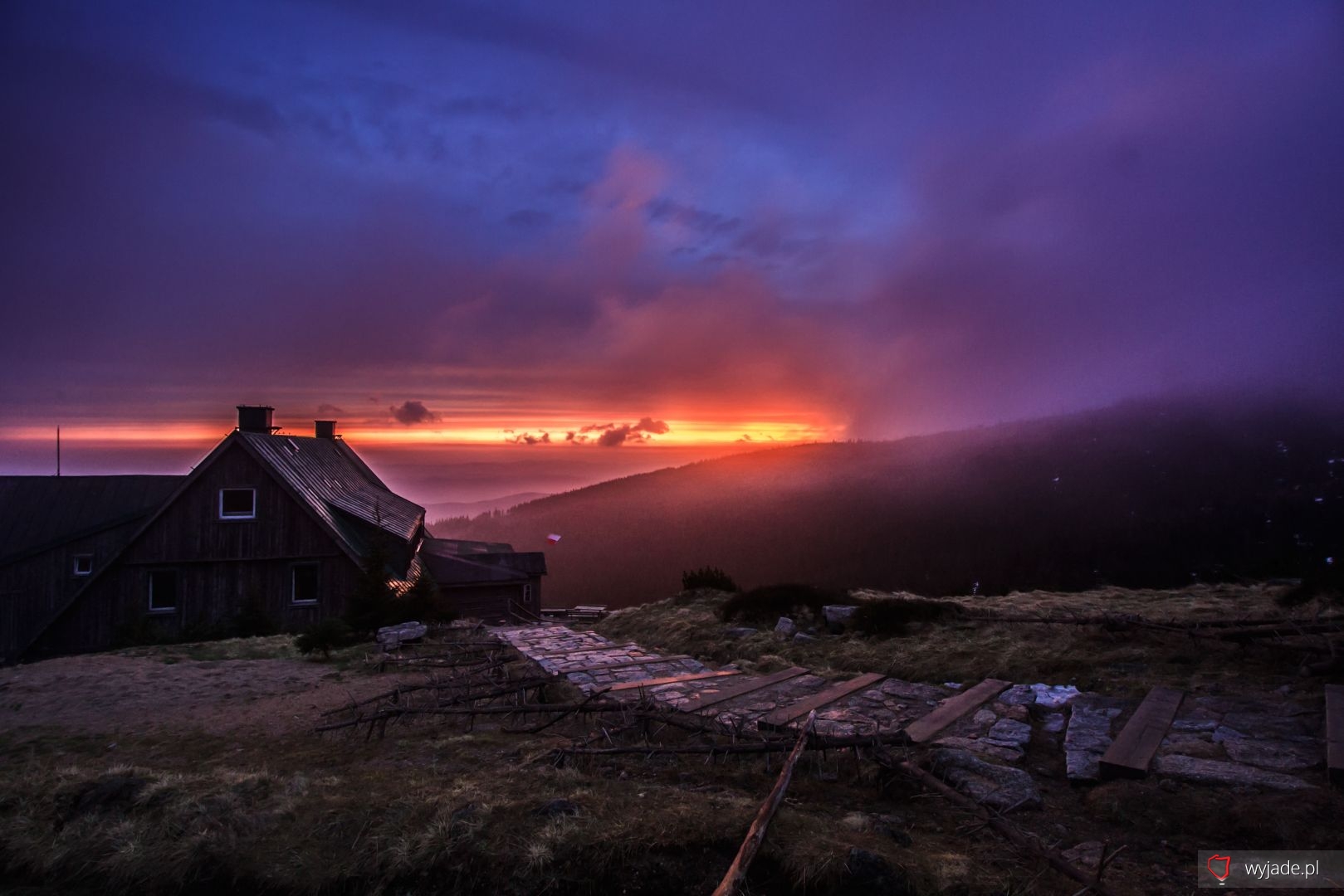 Beautiful May day sunrise in Karkonosze