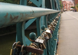 Padlocks on the bridge