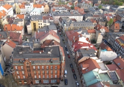 View from the All Saints church tower to the old town