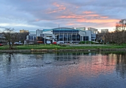 Hall at sunset