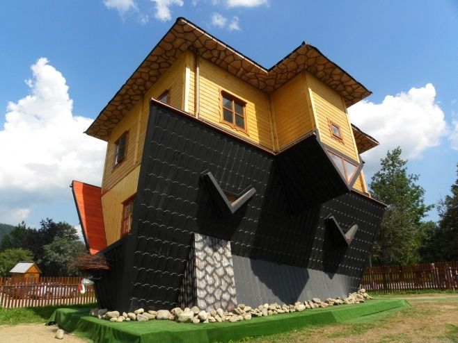 House upside down