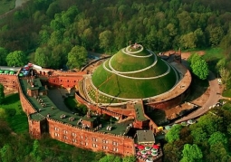 Aerial view of the mound