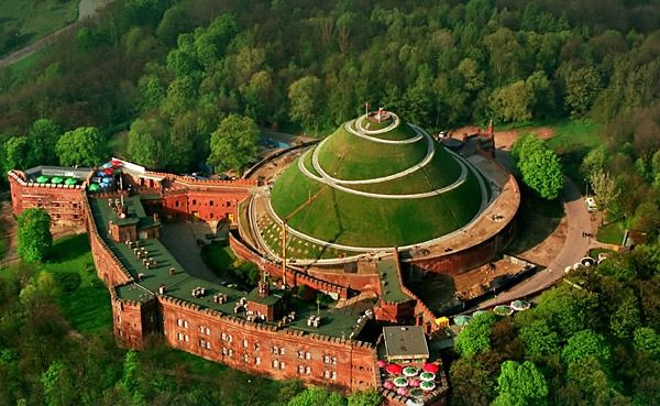 Aerial view of the mound