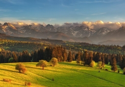 Panorama of the Tatra Mountains from Łapszanka