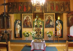 Iconostasis in the church
