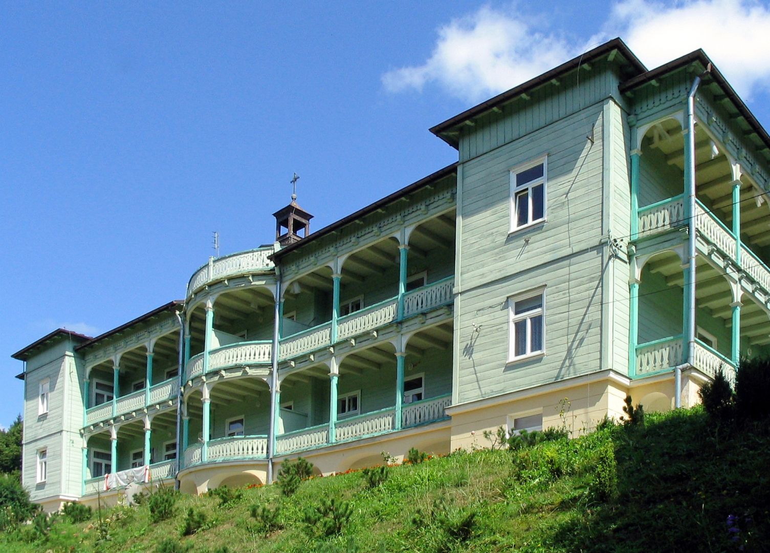 Wooden monastery building