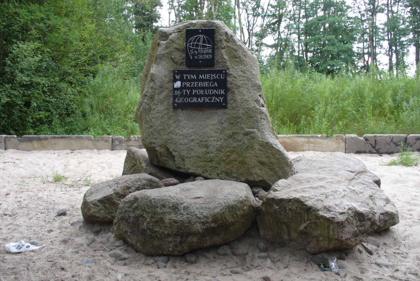 Place of the 16th meridian in Chłop