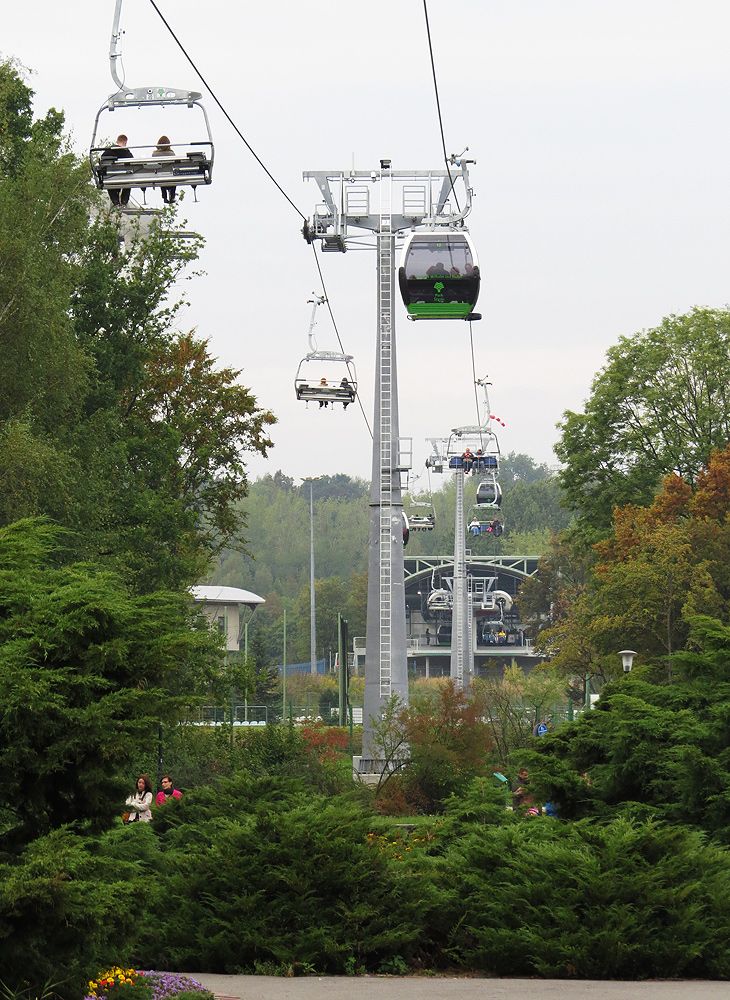 Elka cable car in the Silesian Park
