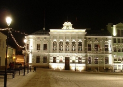 Town hall at night