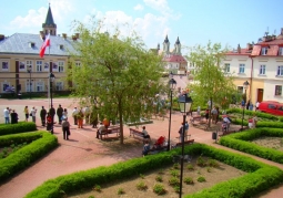 View of the square from the side of the Zaleski villa